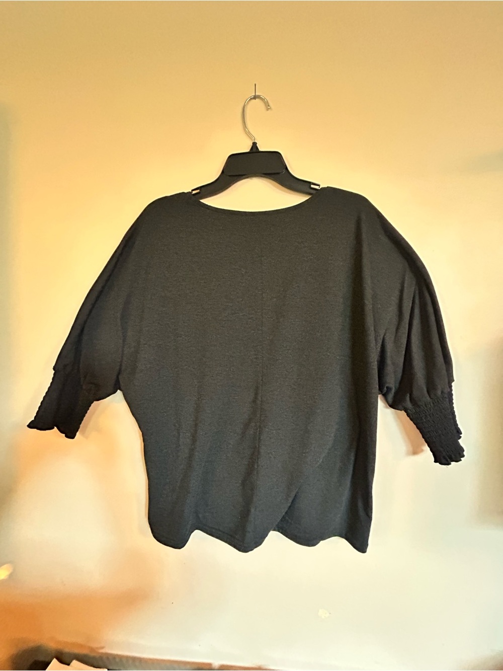 Charcoal Gray Puff-Sleeve Knit Top - Women - Picture 4 of 4